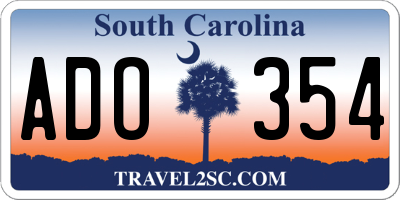 SC license plate ADO354