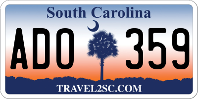 SC license plate ADO359