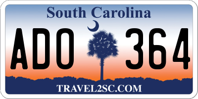 SC license plate ADO364