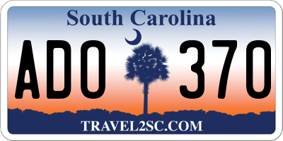 SC license plate ADO370