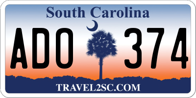 SC license plate ADO374