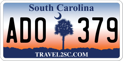 SC license plate ADO379