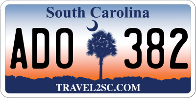 SC license plate ADO382