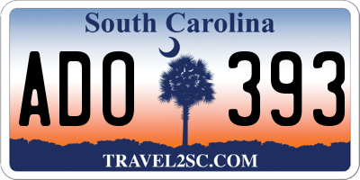 SC license plate ADO393