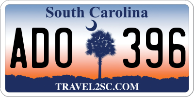 SC license plate ADO396