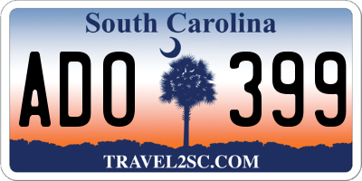 SC license plate ADO399