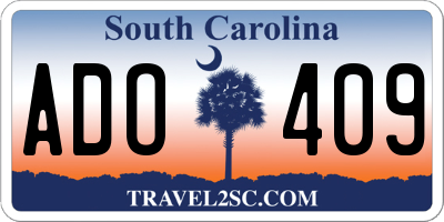 SC license plate ADO409