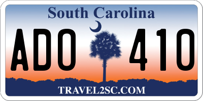 SC license plate ADO410