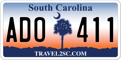 SC license plate ADO411