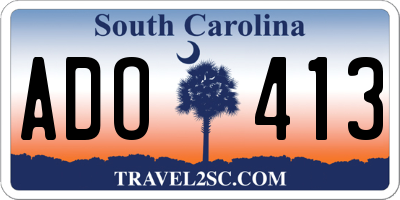 SC license plate ADO413