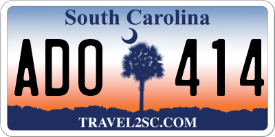 SC license plate ADO414