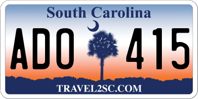 SC license plate ADO415