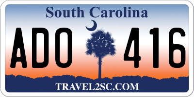 SC license plate ADO416