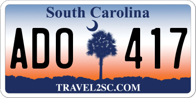 SC license plate ADO417