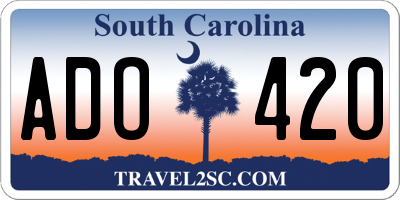 SC license plate ADO420