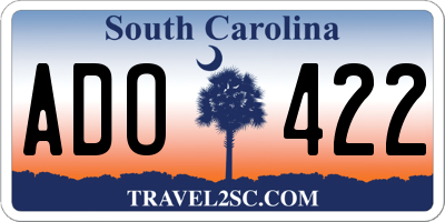 SC license plate ADO422