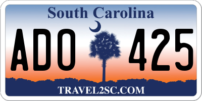 SC license plate ADO425