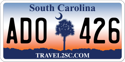 SC license plate ADO426