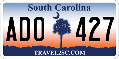 SC license plate ADO427