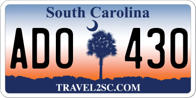 SC license plate ADO430