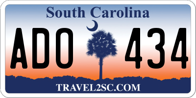 SC license plate ADO434