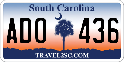 SC license plate ADO436