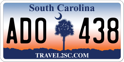 SC license plate ADO438