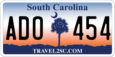 SC license plate ADO454
