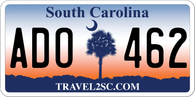 SC license plate ADO462