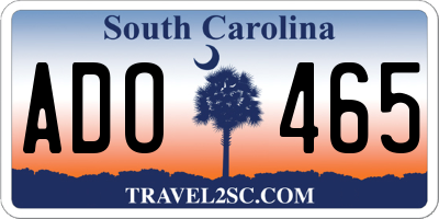 SC license plate ADO465