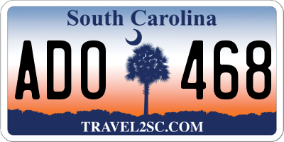 SC license plate ADO468