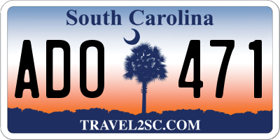 SC license plate ADO471