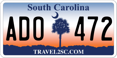 SC license plate ADO472