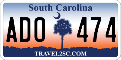 SC license plate ADO474