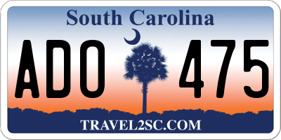 SC license plate ADO475