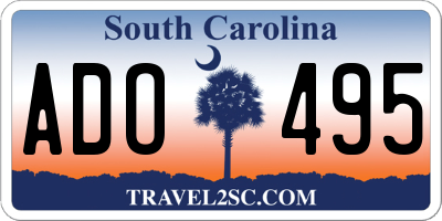 SC license plate ADO495