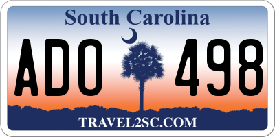 SC license plate ADO498