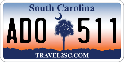SC license plate ADO511