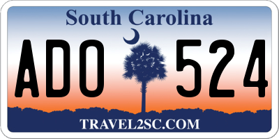 SC license plate ADO524