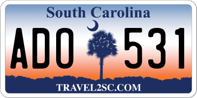 SC license plate ADO531