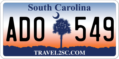 SC license plate ADO549