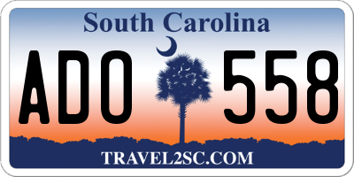 SC license plate ADO558