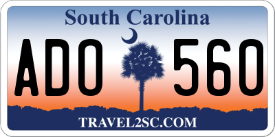 SC license plate ADO560