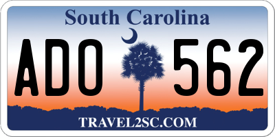 SC license plate ADO562