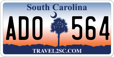SC license plate ADO564