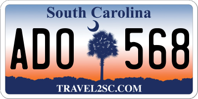 SC license plate ADO568