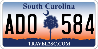 SC license plate ADO584