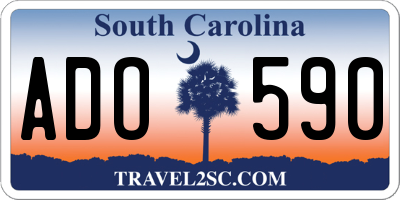 SC license plate ADO590