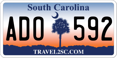 SC license plate ADO592