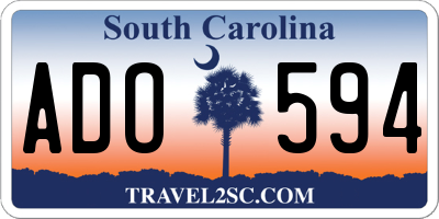 SC license plate ADO594